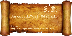 Beregszászi Mónika névjegykártya