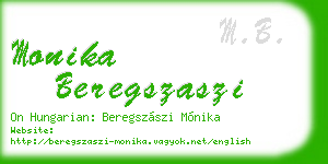 monika beregszaszi business card